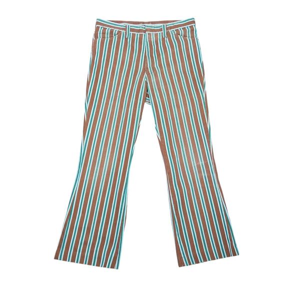 Vintage Other - Vintage 70s brown and green striped flare pants Mens 34